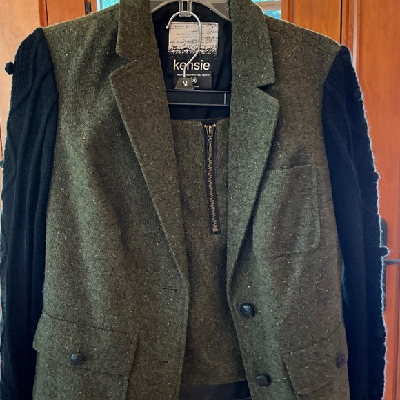 Kensie Green Tweed Skirt Set - Picture 10 of 10